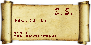Dobos Sába névjegykártya