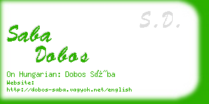 saba dobos business card